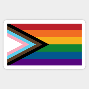 Seamless Repeating Progressive Rainbow Pride Flag Pattern Sticker